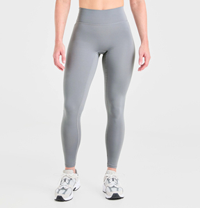 Leggings de Yoga de Cintura Media sin Costuras, Color Sólido, Pantalones Deportivos para Mujer, Cintura Elástica, Poliéster/Nailon Elástico - Product Image 1