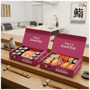 Cajas de Embalaje de Cartón Rígido Ecológicas al por Mayor de Fábrica, Forradas con Esponja, Logotipo Personalizado, Cierre Magnético para Sushi y Más - Product Image 1