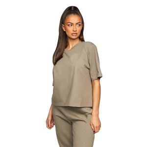 T-Shirt manches longues près du corps pour femmes, 100% coton, décontracté, doux, vente en gros, automne - Product Image 5