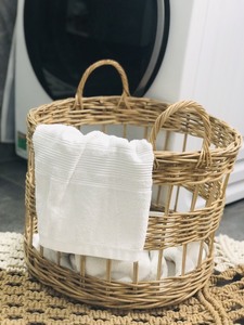 Cesta de Almacenamiento Circular Multiusos Moderna y Ecológica, Hecha a Mano con Mimbre Natural de Origen Vietnamita, Mantiene el Hogar Ordenado, LTL - Product Image 4