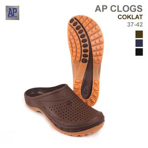 AP Boots <b>Brown</b> PVC <b>Clogs</b>-Comfortable Anti-Slip Slip-On Slippers for Garden & Sporty Winter Wear - Product Image 1