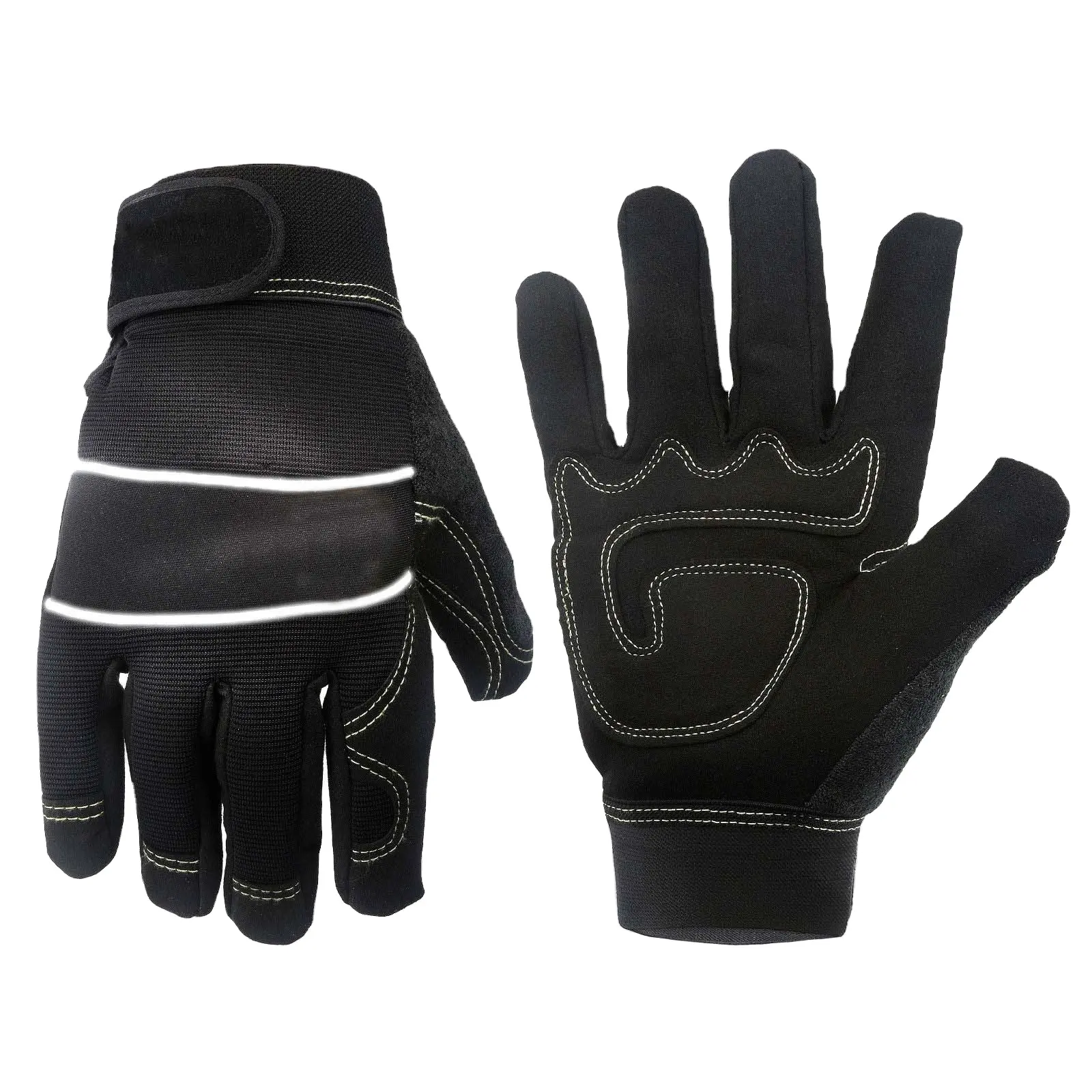 Mechanic Breathable Skid Abrasion Resistant Work Carry Outdoor Gloves Factory Sell Directly Synthetic Leather Gloves OEM