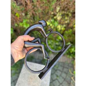 Escultura Decorativa de Ciclista en Bronce, Adorno de Mesa para Sala de Estar, Artículos de Regalo - Product Image 4