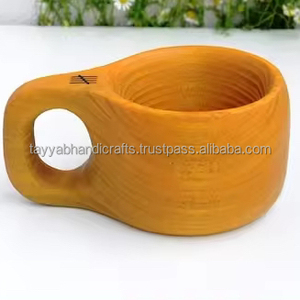 Viking Beer <b>Mug</b> Wooden <b>Handmade</b> Retro Brown Cup Oak Beer Tankard Wood Carving Beer <b>Mug</b> - Product Image 2