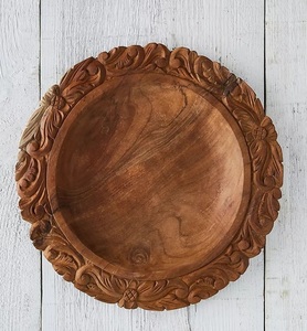 Luxury Eco-Friendly Wooden <b>Serving</b> Tray with Premium Brown Plating Modern Design Dishwasher Safe Great Value - Product Image 1