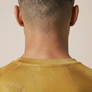 Men's Gradient Yellow Short Sleeve Compression T-Shirt Slim Fit Quick Dry Sporty Athletic Wear O-Neck Knitted Polyester - Product Image 4