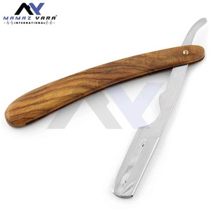 Professional Wooden Handle Stainless Steel <b>Swing</b> Lock Barber Razor for Men Foldable Manual Lightweight Durable Straight Edge - Product Image 5