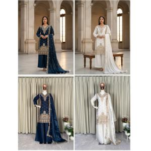 Conjunto de Kurti y Palazzo de Diseño Especial con Trabajo de Espejos Reales para Bodas y Fiestas, Ropa Étnica, Precio al por Mayor - Product Image 1