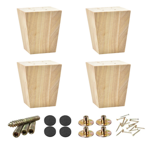 Tapered Solid Wood Furniture Legs Small <b>Sofa</b> Cabinet Feet Replacement Natural Wood Durable Modern Style - Product Image 5