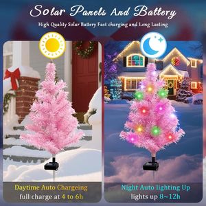 Sapin de Noël solaire LED multicolore, décoration extérieure, étanche, lumières de jardin pour Noël, décorations de Noël haut de gamme - Product Image 6