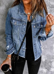 Fashion Women's <b>Denim</b> <b>Coat</b> Loose Front Waterproof Breathable Casual Streetwear Button Closure Vintage Premium Comfortable - Product Image 2