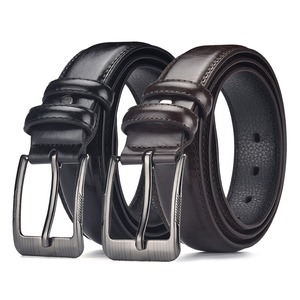 Cinturón de Cuero Genuino para Hombre con Hebilla de Cierre Automático, Cinturón Negro - Product Image 6