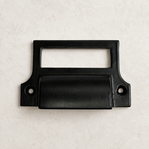 SHUBHAM Tirador de cajón de hierro negro, herraje para gabinete, soporte para etiquetas, estilo tradicional, fácil instalación - Product Image 2