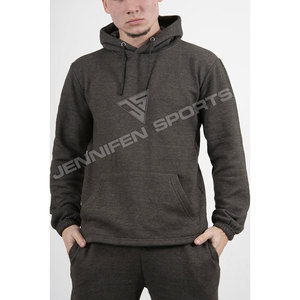 Ensemble de survêtement pour homme de haute qualité, sweat-shirt à capuche et pantalon de survêtement, personnalisé, double capuche, deux pièces, 100% coton molletonné - Product Image 2
