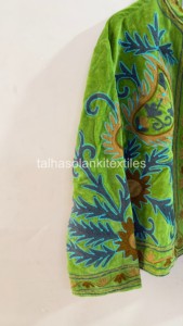 Uzbek <b>Women</b> <b>Velvet</b> Jacket Handmade Floral Embroidery Jacket Inside Cotton Lining Jacket Winter Suzani <b>Coat</b> Blezar - Product Image 4