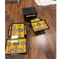 Napperons élégants en laque pour la décoration de table moderne, vente en gros de napperons festonnés fabriqués au Vietnam