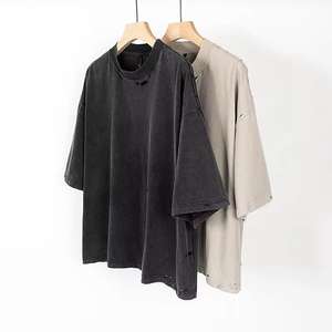 Camiseta Desgastada para Hombre, Estilo Vintage, Holgada, Casual, Camisetas Desgastadas para Hombre al por Mayor, Personalizadas, de Algodón, Manga Corta - Product Image 2