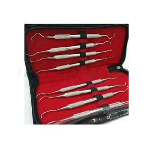 Juego de 8 curetas dentales Gracey de la mejor calidad, escalador periodontal de cálculo, escalador de acero inoxidable - Product Image 1