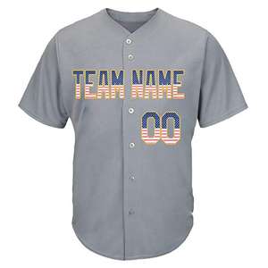 Camiseta de béisbol personalizada para hombre, con cuello en V, sublimada, de malla, con botones, diseño propio, para softball, venta al por mayor - Product Image 1