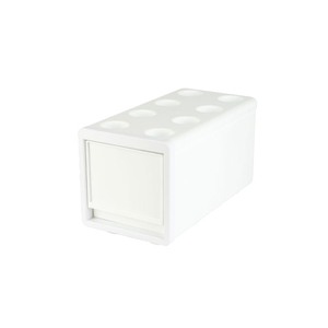 Petite armoire de rangement en plastique ivoire, fabriquée en Corée, unité de tiroirs modulaires empilables, organisateur de jouets pour la maison, la crèche, la salle de jeux, les enfants - Product Image 1
