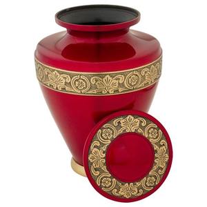 Urne funéraire en laiton Carmina - Style américain, couleur blanche, capacité de 200 pouces cubes, pour adultes, conteneur commémoratif pour cendres - Product Image 3