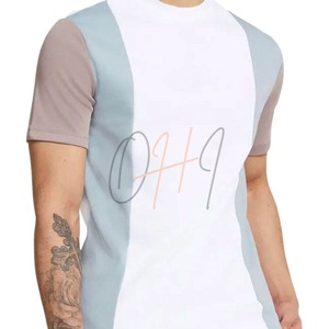 เสื้อยืดคอกลมแขนสั้นผู้ชาย ลายตัวอักษร สีบล็อก ทรงโอเวอร์ไซส์ ความยาวปกติ ระบายอากาศได้ดี ผ้าฝ้ายถักน้ำหนัก 320 กรัม - Product Image 3