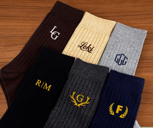 Women Eco-Friendly Anti-Slip Yoga Daily Use Crew <b>Socks</b> Ribbed Knit Letter Embroidery Striped Mid Calf Breathable <b>Soft</b> Casual - Product Image 4