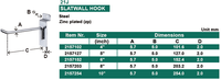 Hook Dinding Slat Logam Baja Krom Berkualitas Tinggi Hanlix Grosir, Perak, Ringan, Tahan Lama, Mudah Dipasang, Kawat 5.7mm