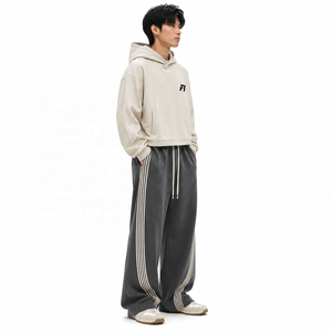 High Quality Sets Custom OEM-Logo Men's Solid Casual Winter/Autumn Oversized Pullover <b>Hoodies</b> & Baggy Sweatpants Tracksuits - Product Image 3