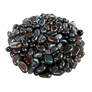 Pierre de cristal naturelle de haute qualité, obsidienne noire polie, pierres concassées, éclats de pierres précieuses de qualité supérieure, acheter en ligne chez Amayra Crystal Exports - Product Image 1