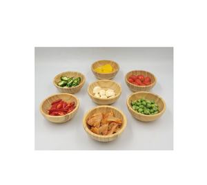 Ensemble de vaisselle en bambou naturel/Saladier rond en bois de bambou de haute qualité pour fruits légumes collations maison hôtel restaurant fête - Product Image 4