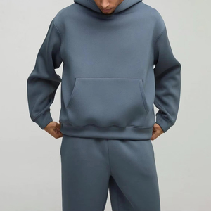 Nouvel ensemble de survêtement oversize tendance pour hommes, personnalisable OEM, décontracté, athlétique, coupe ample, pour la course, sweat à capuche et pantalon, vente en gros - Product Image 2