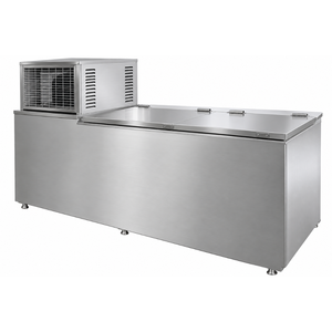 Congélateur coffre professionnel en acier inoxydable avec plan de travail, pour crème glacée, refroidissement par air, autoportant, porte simple, prise US - Product Image 1