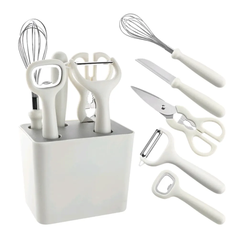 Eco Friendly Grey 6pcs Accessories Smart Kitchen Gadget With Stand For The Home Kitchen