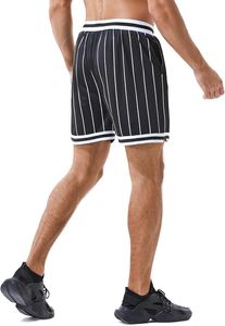 Men's Retro Basketball Shorts: 5-7 Inch Heavyweight Double <b>Layer</b> Mesh Deep Pockets 90s Vintage Athletic Gym Workout - Product Image 3