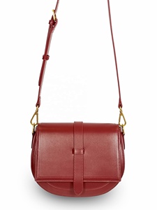 Castello, bolso cruzado de cuero PU Borgoña para mujer, Correa coreana ajustable, diseño de dos asas de alta moda, nuevo lanzamiento - Product Image 3