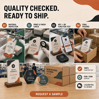 Tarjeta NFC con Revisión de Google de Vorx Tech, NTAG213 NTAG215, Tarjeta Inteligente de PVC Personalizada para Negocios