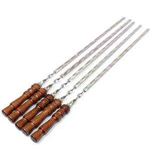 Brochetas de acero inoxidable de calidad premium para uso profesional y doméstico con cuerpo resistente y acabado de diseño elegante. - Product Image 6