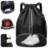Sac à dos de sport et de gym en toile, grande capacité 30-40L, pour le fitness, les voyages, avec compartiment à chaussures, football, basketball, camping, école