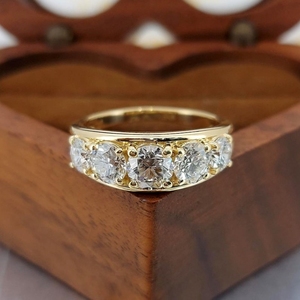 Bague pour femme en diamant de laboratoire certifié IGI, couleur F, jaune, 1,5 carat, taille ronde brillante, VS1, 18 carats, 2 grammes, diamant de laboratoire certifié IGI - Product Image 2