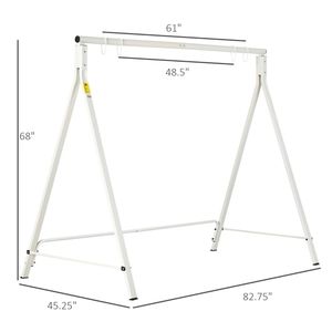 Fauteuil suspendu design moderne pour intérieur/extérieur, avec support, imperméable, pour salon, chambre, parc, hôtel, salle de sport, en acier et osier - Product Image 3