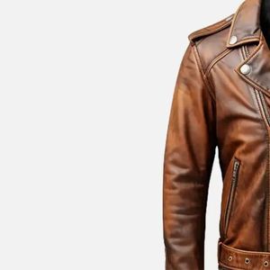 High Quality Casual Men's Winter PU Leather Jacket <b>Stand</b> Front Zipper Washed Finish Solid Color Custom OEM Service Breathable - Product Image 4