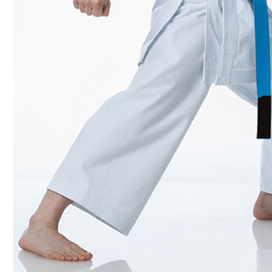 White Judo Gi Unisex Adult Regular Fit Polyester/Cotton Breathable Lightweight Plain Dyed Martial Arts Wear Blue <b>Belt</b> Included - Product Image 3