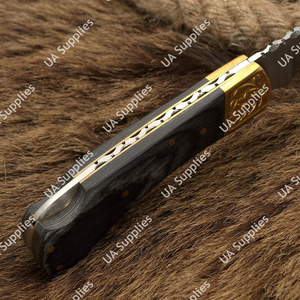 Cuchillo Plegable EDC de Acero de Damasco de Grado Industrial de Alta Calidad para Uso Diario, Caza, Pesca, Senderismo, Equipo Utilitario OEM - Product Image 5