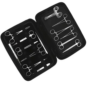 Juego de instrumentos veterinarios para rumenotomía con pinzas Vulsellum y ganchos de fijación, manual, de acero inoxidable - Product Image 2