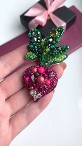 Artisan Handmade Embroidery Beaded Brooch with Premium Glass Beads Elegant Floral Embroidery Beaded Brooch <b>Pin</b> for Clothing and - Product Image 6