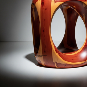 Elegant Twisted Wood Side <b>Table</b> – Contemporary Designer <b>Stool</b> for Luxury Interiors - Product Image 4