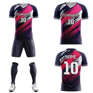 Ensemble de maillots de football en polyester respirant à séchage rapide, uniforme de football par sublimation, vêtements de sport personnalisés pour équipes, impression de logo OEM en gros - Product Image 6