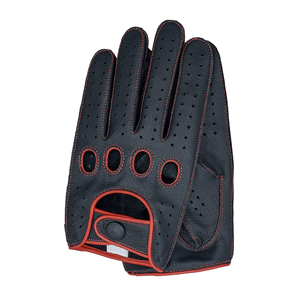 Gants de conduite en cuir de qualité supérieure pour hommes, style classique vintage, avec trou pour les phalanges et design respirant - Product Image 2