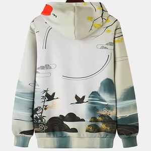 Ventes en gros de sweats à capuche surdimensionnés de haute qualité en polyester 100% respirant, personnalisables par sublimation - Product Image 6